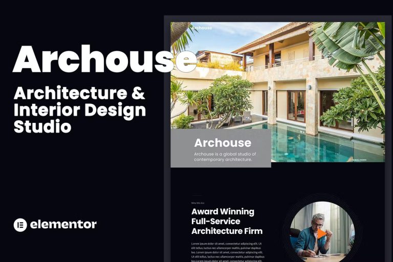 Archouse – Architecture and Interior Design Studio Elementor Template Kit