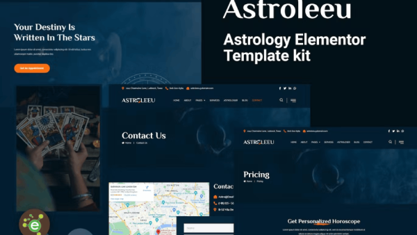 Astroleeu – Astrology and Numerology Elementor Template Kit