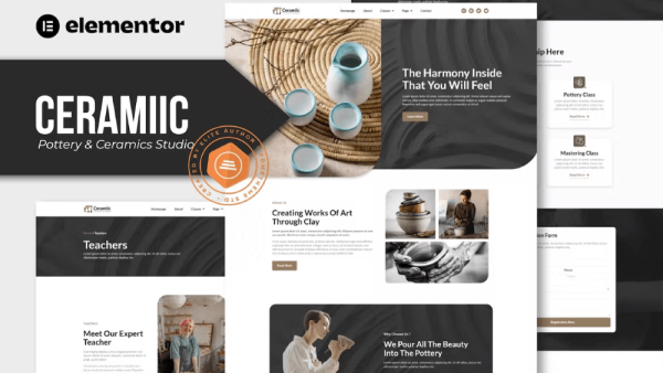 Ceramiic – Pottery and Ceramics Studio Elementor Template Kit