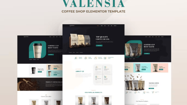 Valensia and Coffee Shop Elementor Template Kit