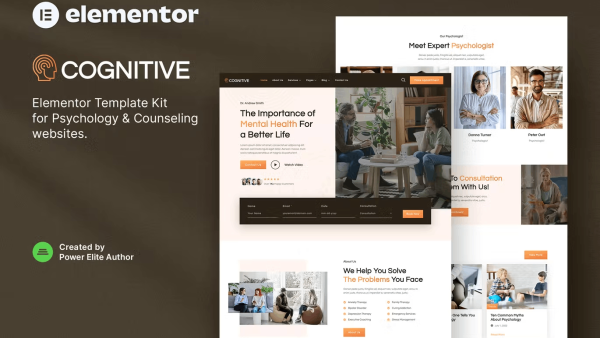Cognitive – Psychology and Counseling Elementor Template Kit