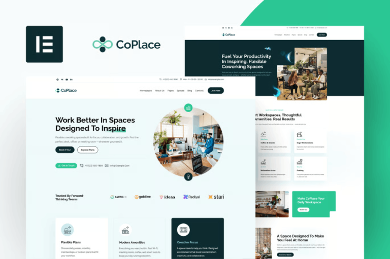 CoPlace – Co-Working Space Elementor Template Kit