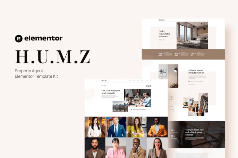 Humz and Property Agent Elementor Template Kit