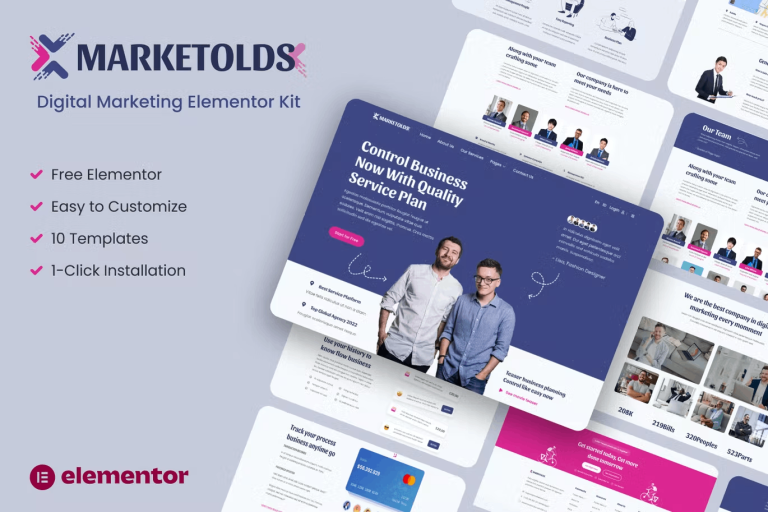 Marketolds and Digital Marketing Elementor Template Kit