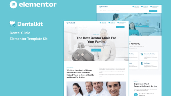 Dentistkit and Dental Clinic Elementor Template Kit