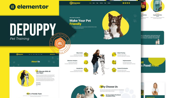 Depuppy and Pet Training Elementor Template Kit