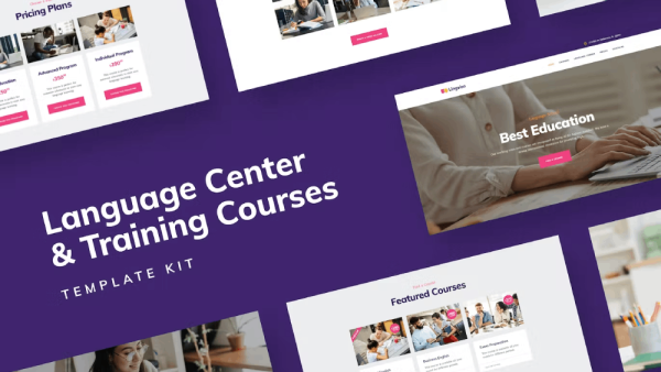 Distance Education – Language Center and Training Courses Template Kit