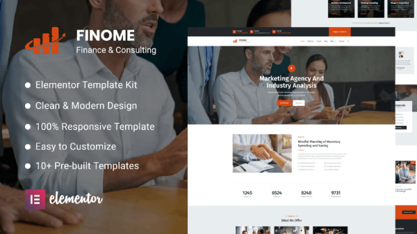 Finome – Finance and Business Elementor Template Kit