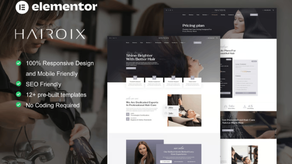 Hairoix – Hair Care Elementor Pro Template Kit