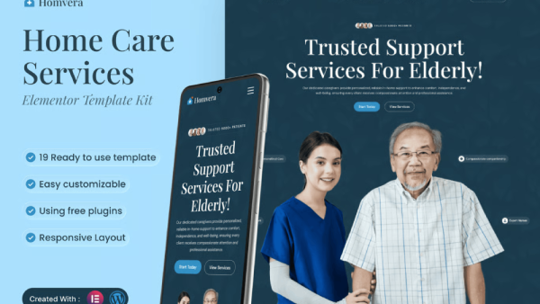 Homvera – Home Care Services Elementor Template Kit