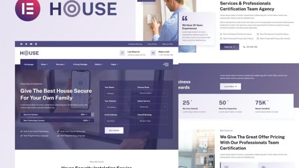 Housec – Smart Home Security and Automation Elementor Template Kit