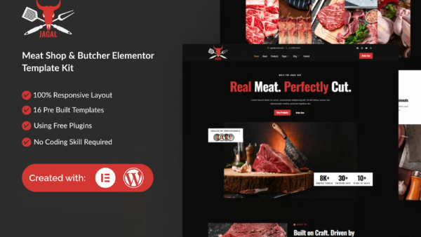Jagal – Meat Shop & Butcher Elementor Template Kit