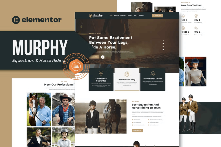 Murphy – Equestrian and Horse Riding Elementor Template Kit