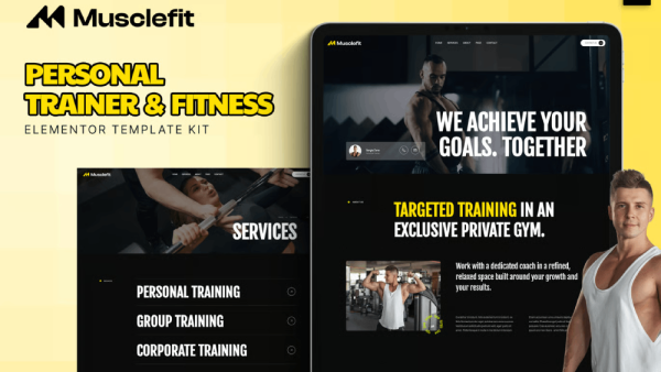 Musclefit – Personal Trainer & Fitness Elementor Template Kit