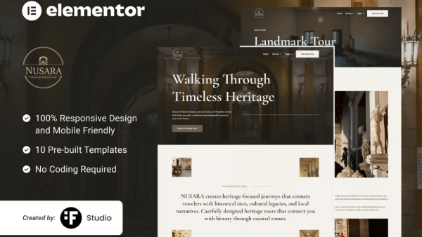 Nusara – Heritage & History Tour Elementor Template Kit