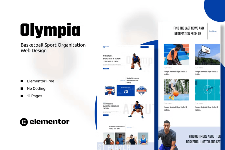 Olympia and Basketball Sport Organization Template Kits