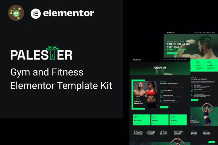 Palester and Gym and Fitness Elementor Template Kit