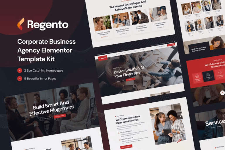 Regento – Business and Agency Elementor Template Kit