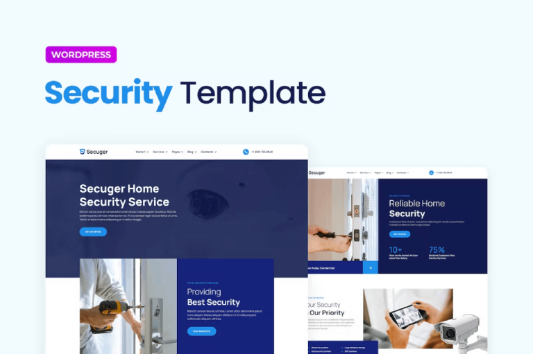 Secuger and Home Security Elementor Pro Template Kit