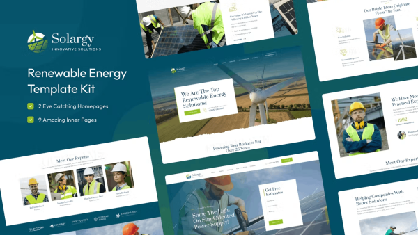 Solargy and Solar Alternative Energy Elementor Template Kit