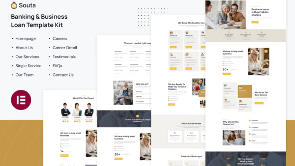 Souta – Banking and Business Loan Elementor Template Kit