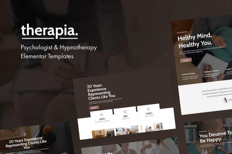 Therapia – Psychologist and Hypnotherapy Elementor Templates