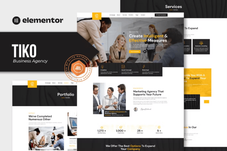 Tiko and Business Agency Elementor Template Kit