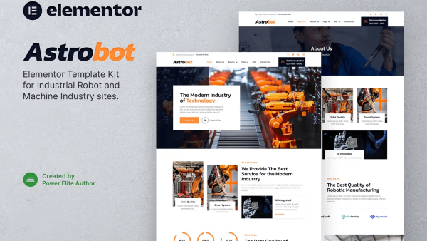 Astrobot – Industrial Robot and Machine Industry Elementor Template Kit