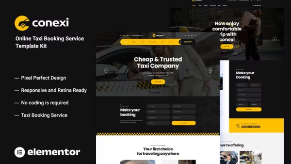 Conexi and Online Taxi Booking Service Template Kit