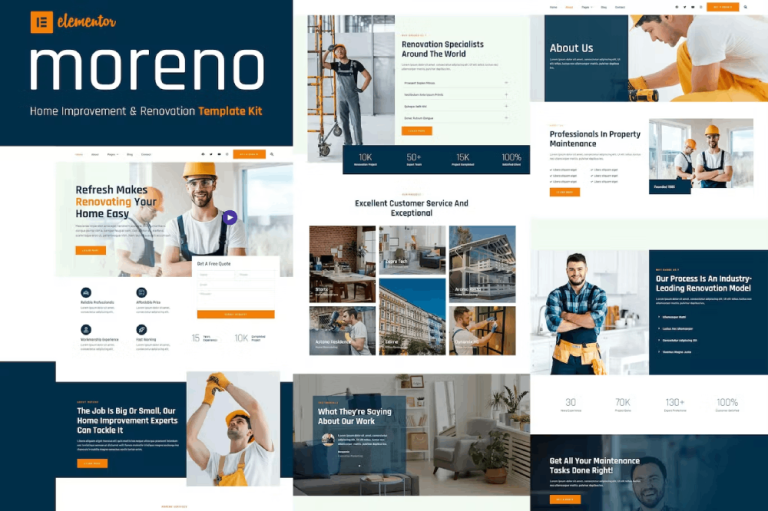 Moreno – Home Improvement and Renovation Template Kit