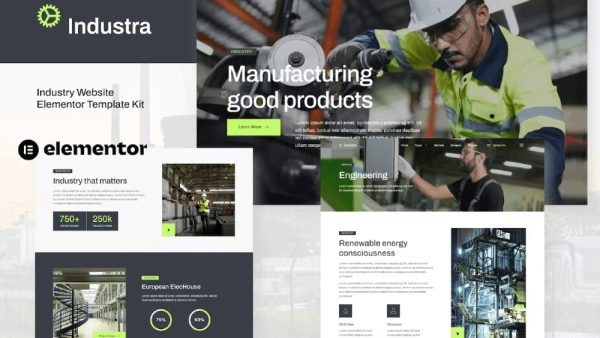 Industra – Industry and Manufacturing Elementor Template Kit