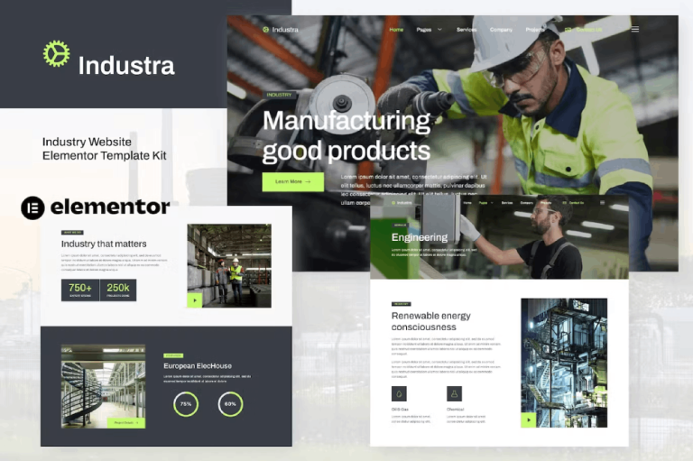 Industra – Industry and Manufacturing Elementor Template Kit