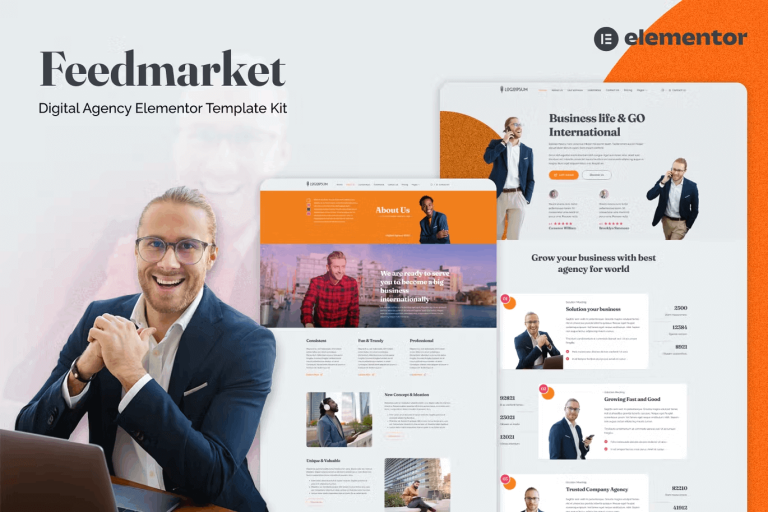 Feedmarket – Digital Agency and Marketing Elementor Template Kit