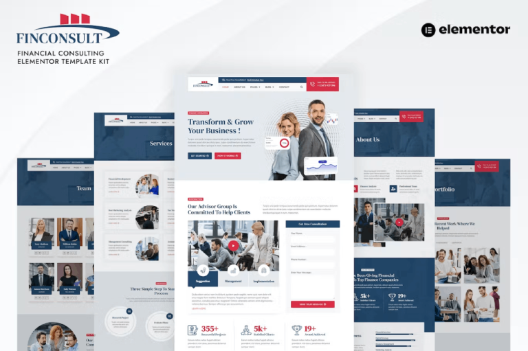 Finconsult Financial Consulting Elementor Template Kit