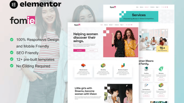 Fomie and Business Woman Elementor Template Kit