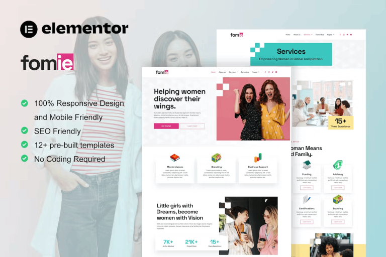 Fomie and Business Woman Elementor Template Kit