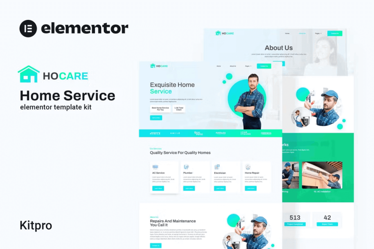 Hocare and Home Service Elementor Template Kit