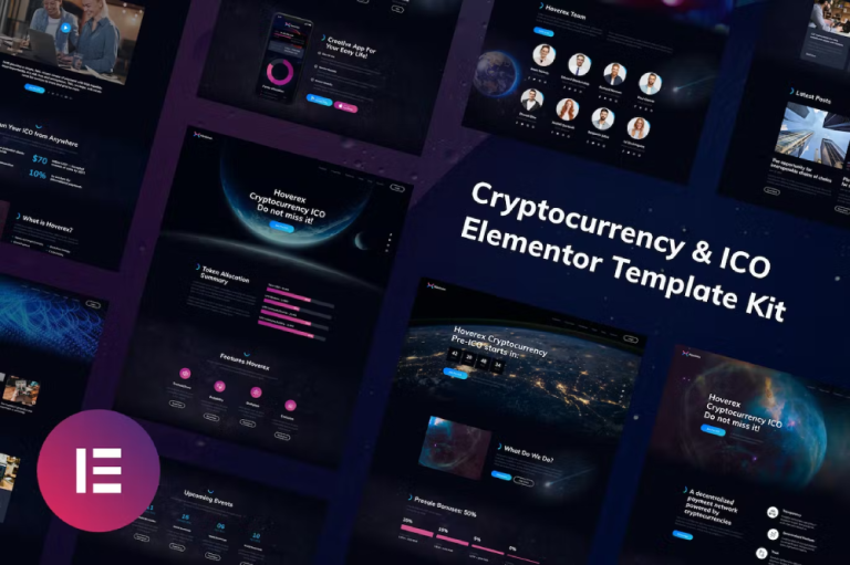 Hoverex – Cryptocurrency and ICO Elementor Template Kit
