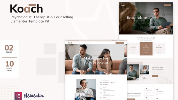 Koach – Life Coach and Counseling Elementor Template Kit