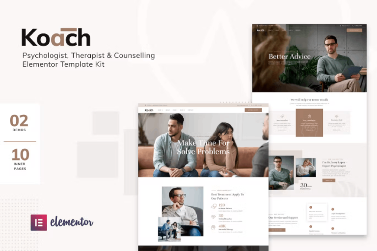 Koach – Life Coach and Counseling Elementor Template Kit
