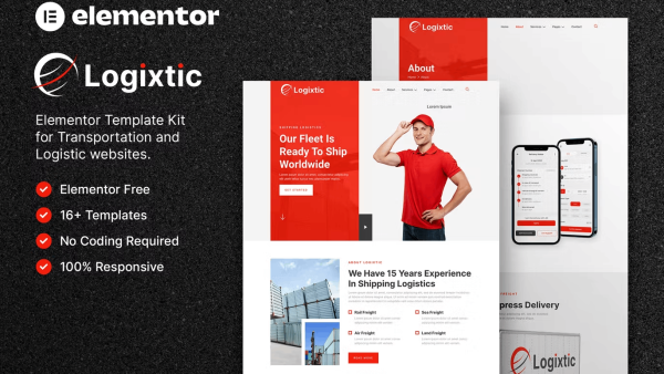 Logixtic – Transportation and Logistic Elementor Template Kit