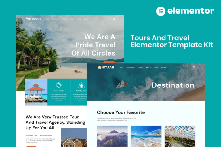 Ntarah – Tours and Travel Elementor Template Kit