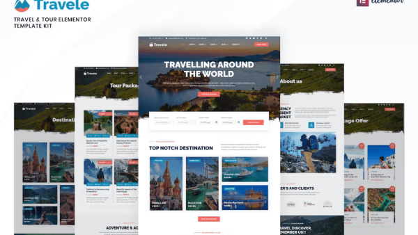 Travele – Travel and Tour Agency Elementor Template Kit