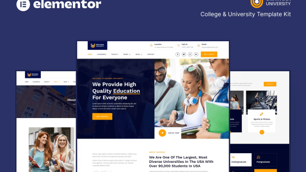 Urayana – University and College Elementor Template Kit