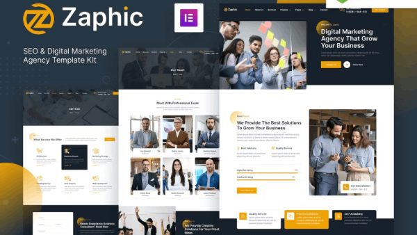 Zaphic – SEO and Digital Marketing Agency Elementor Template Kit